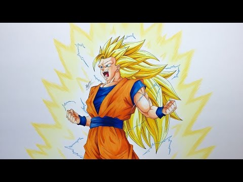 孫悟空 超サイヤ人3 描いてみた/Drawing Goku Super Saiyan 3 - YouTube