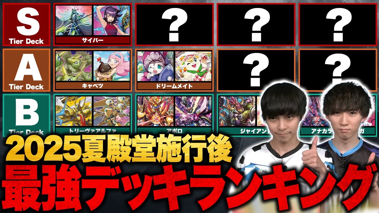 環境デッキtier表】殿堂試行により環境が大きく変化したので解説します