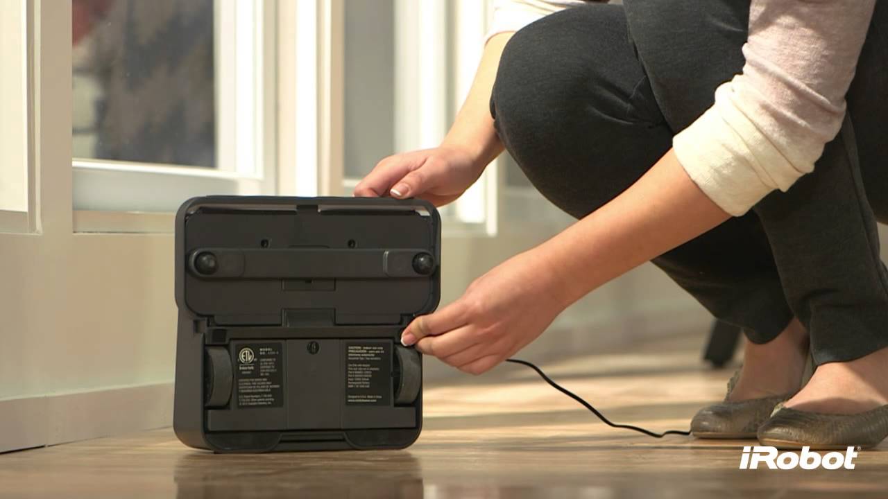 The Braava 300 series robot care and maintenance procedure.