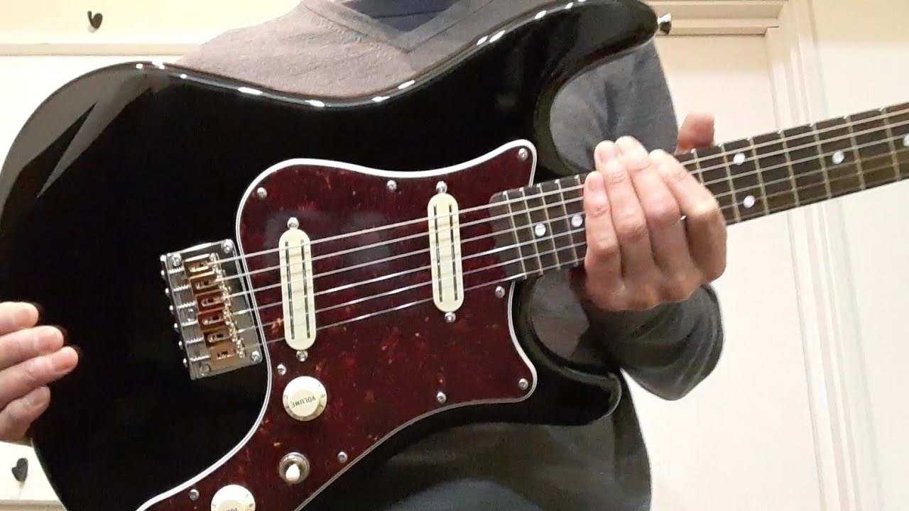 ブラック×べっ甲PG、大人のエレキギター、キングトーンのショート