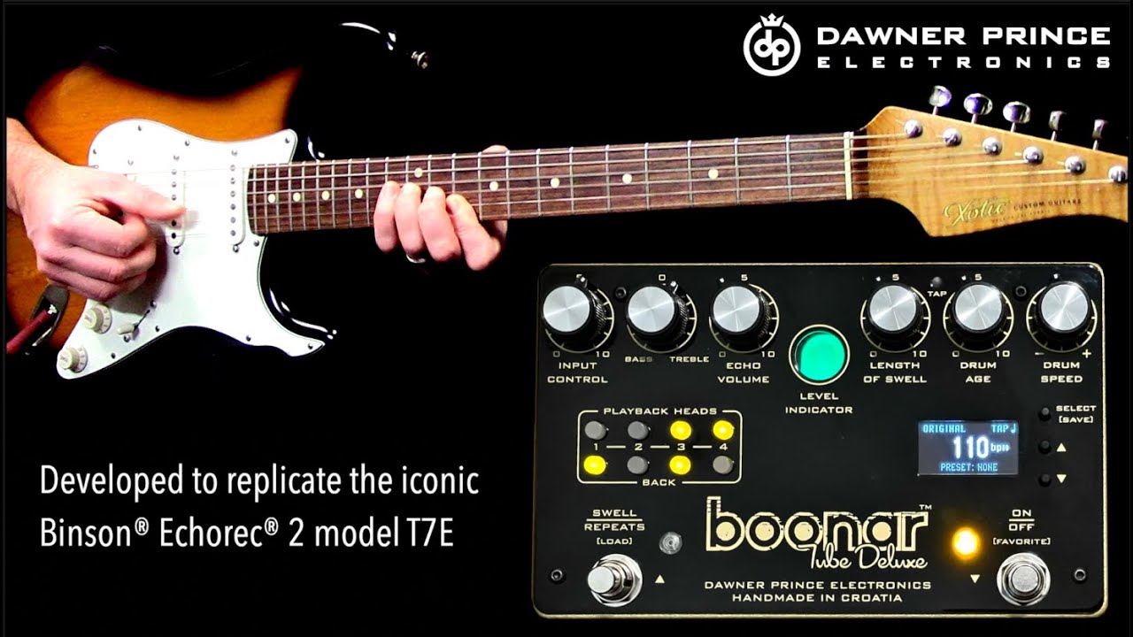 BOONAR Tube Deluxe Multi-Head Drum Echo – Dawner Prince Electronics