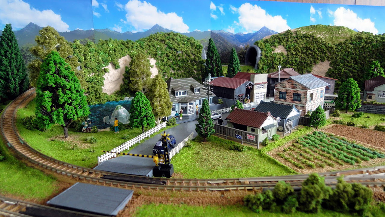 ミニジオラマ 田舎の風景 - YouTube