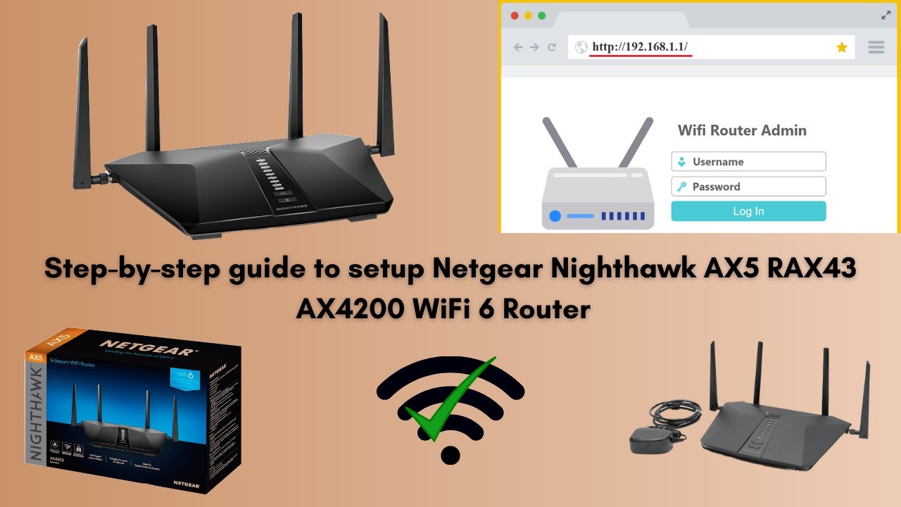 Netgear Nighthawk AX5 RAX43 AX4200 WiFi 6 Router Setup | Netgear