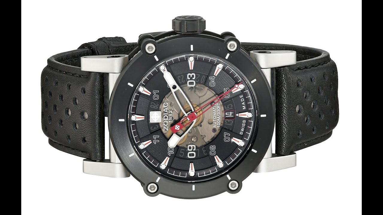 Zodiac Men's ZO8570 ZMX 2 Analog Display Swiss Quartz Black Watch