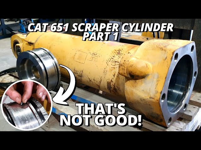 Repair DAMAGED Hydraulic Cylinder for CAT 651 Scraper | Part 1
