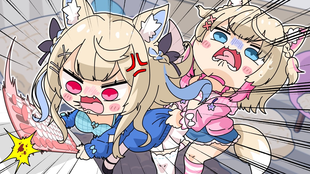 手描き】新世代キーボードクラッシャーフワワ！罪なきモココの心ごと