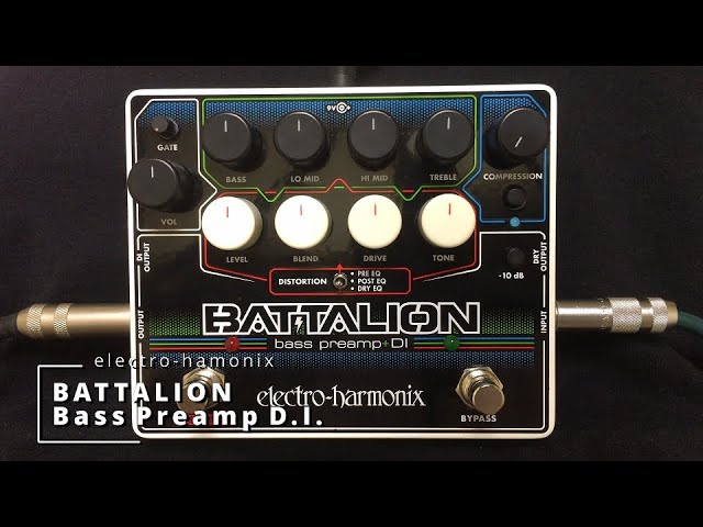 electro harmonix | BATTALION bass preamp+DI - YouTube