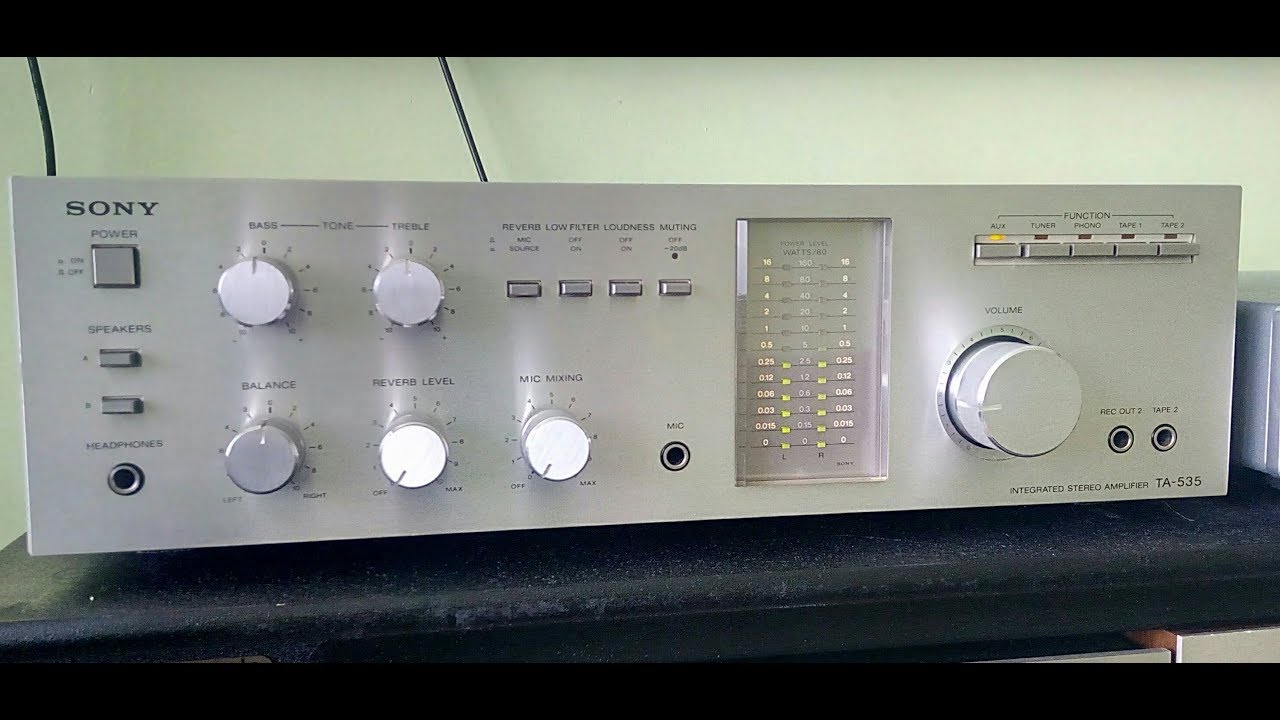 Vintage amp : Sony TA-535 Test - YouTube