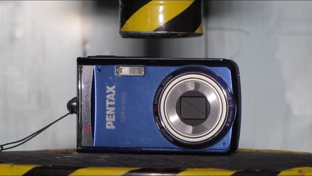 camera】Pentax Optio M60 with Hydraulic press - YouTube