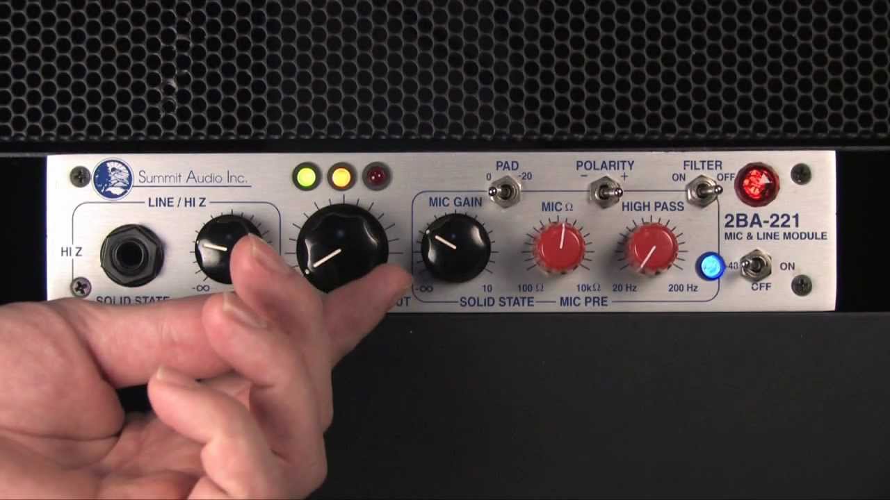 SUMMIT AUDIO / プリアンプ2BA-221 - YouTube