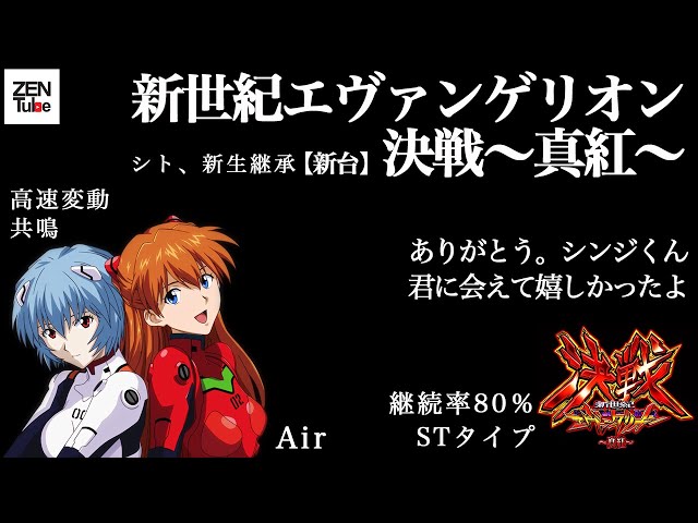 導入前 新台】新世紀エヴァンゲリオン決戦〜真紅〜【継続率80％】ST100