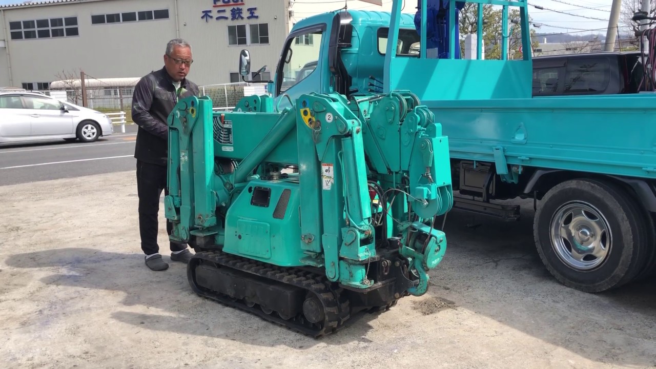 中古クレーン!マエダのカニクレーン 5段ブーム ラジコン付！2.3t吊