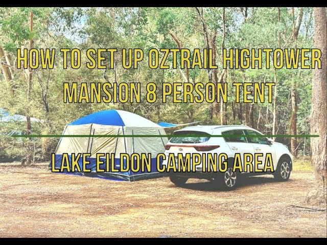 How to Set Up Oztrail Hightower Mansion 8P Tent - YouTube