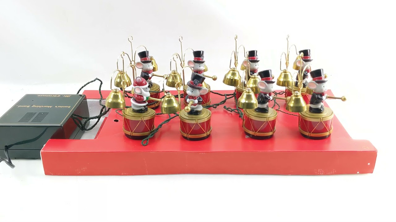 Vintage 1992 Mr. Christmas Santas Marching Band 35 Carols - YouTube