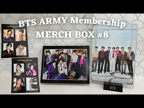 BTS MERCH BOX #8 | ARMY Membership Merch Pack | UNBOXING ASMR [4K