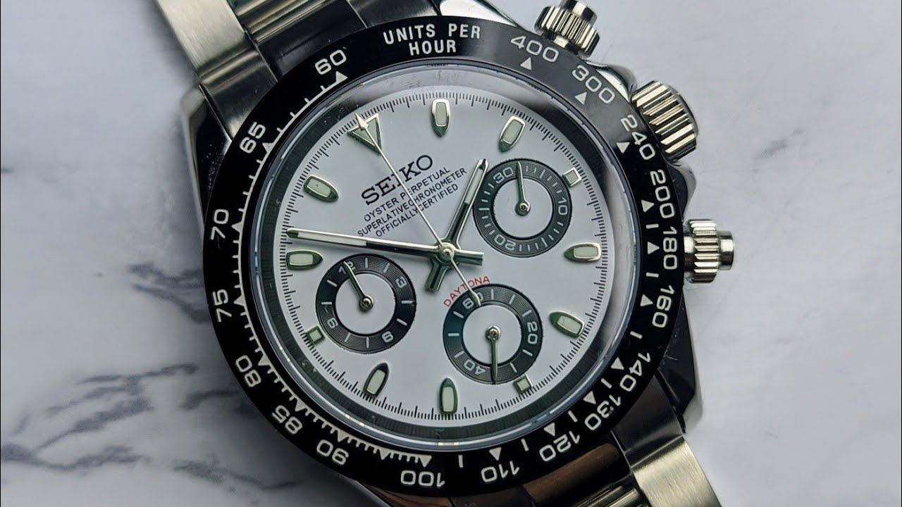 Unboxing the Seiko Panda Daytona Mod - VK63 Meca-Quartz - YouTube