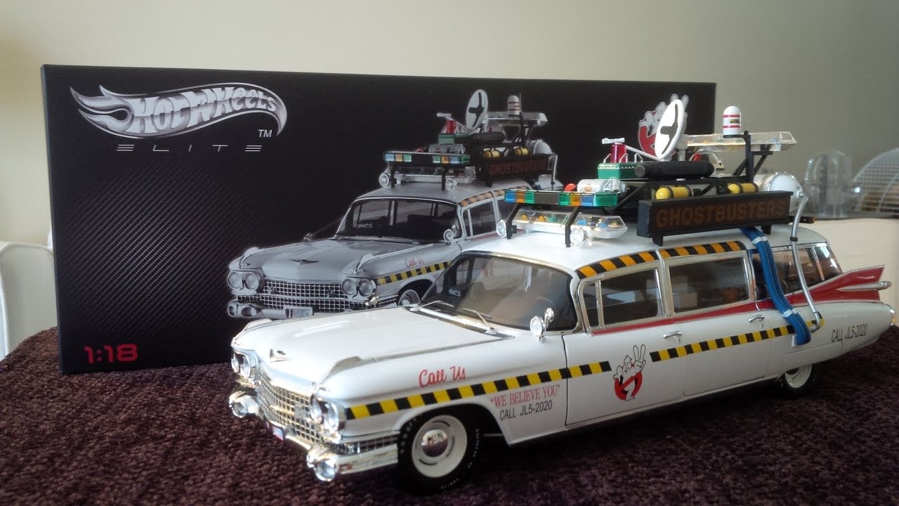 Hot Wheels Elite Ghostbusters 2 Ecto 1A 1:18 Scale - YouTube