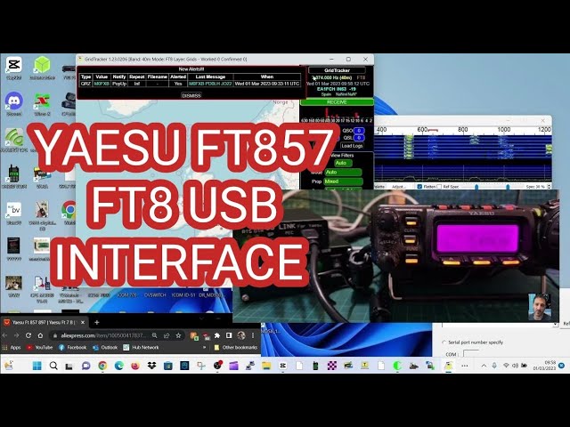 YAESU FT-857D ,FT8 - U5 LINK USB Interface - YouTube