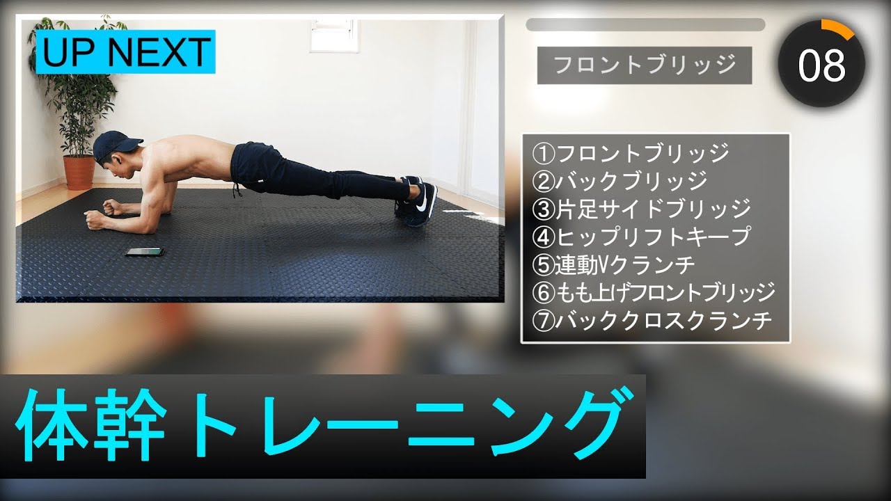 10分間】サッカー長友選手も行う体幹トレーニング！10 minute Core