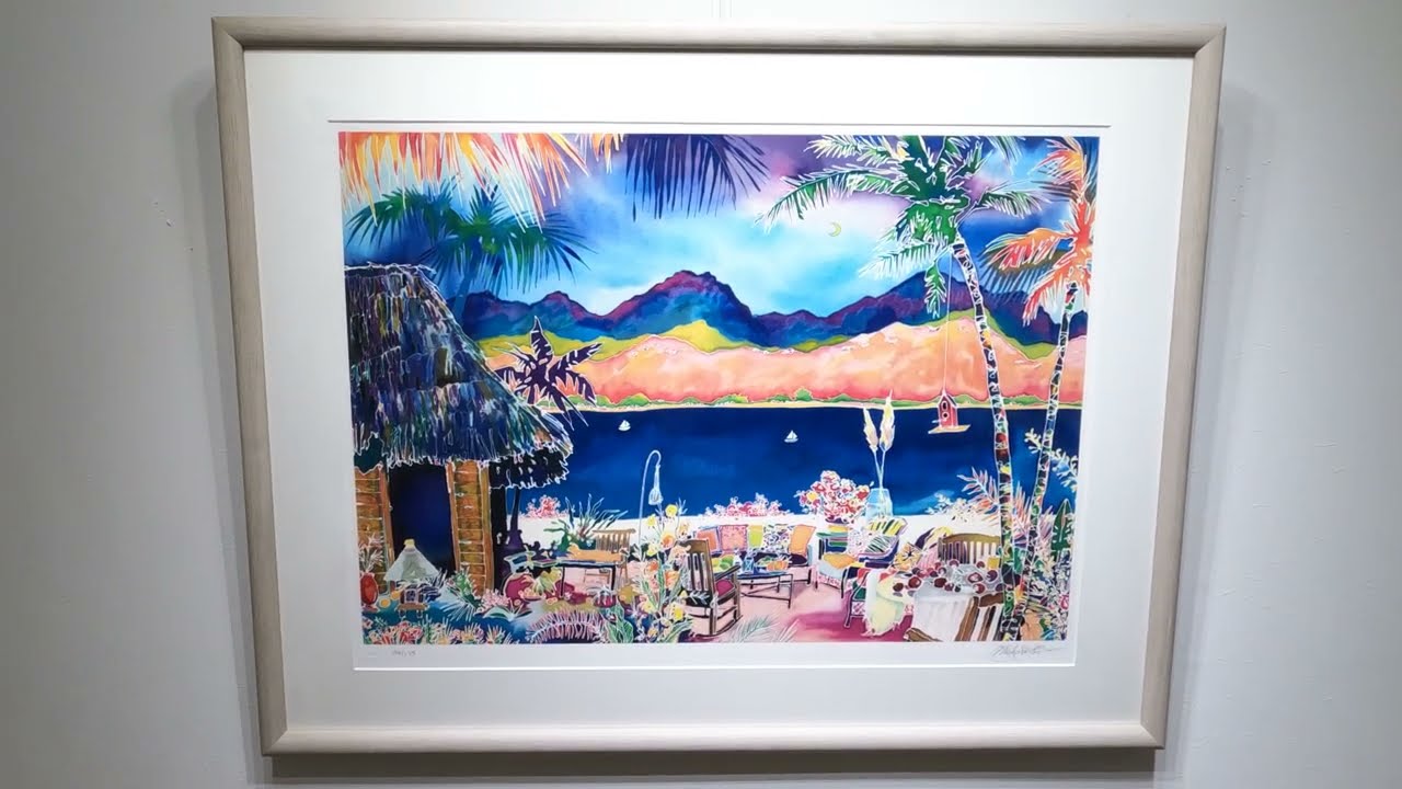 ジェニファー・マークスがシルクスクリーンの版画で制作した海の絵画