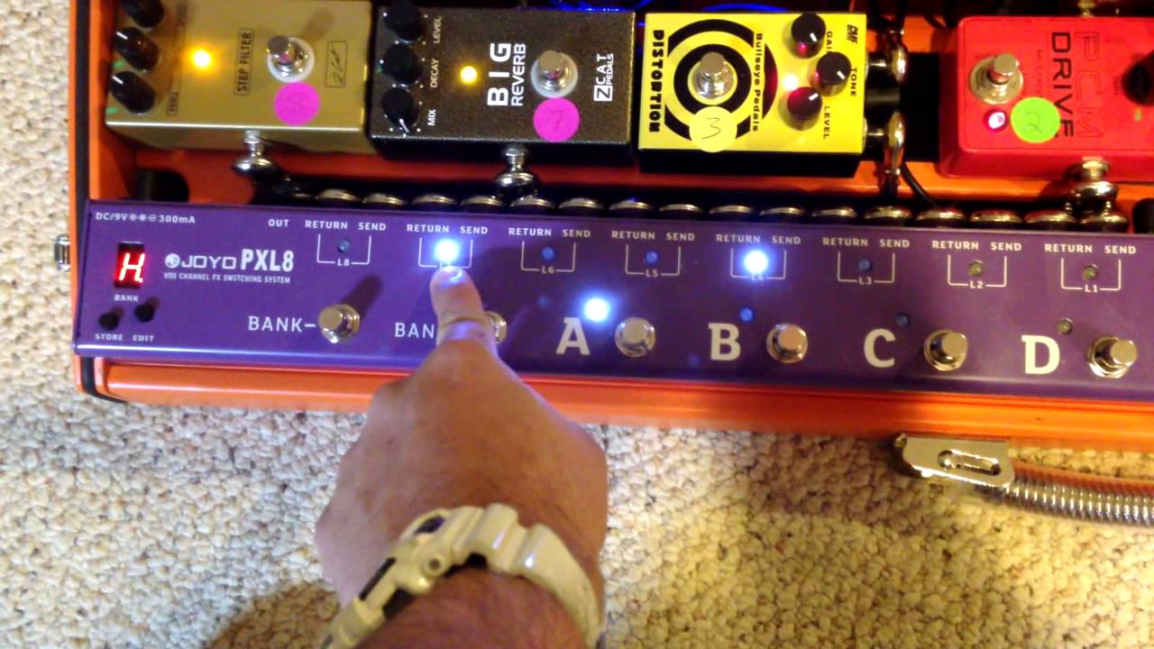 Joyo PXL8 Programmable Effects Switching System - YouTube