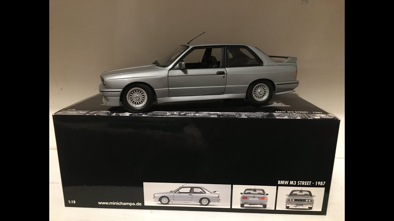 1:18 Minichamps BMW M3 E30 Street 1987 - YouTube