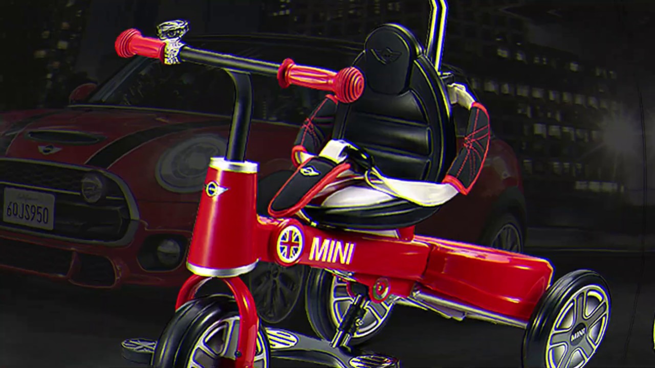 かじ取りバー付き 折りたたみ三輪車ミニクーパー | MOBIMAX JAPAN株式会社