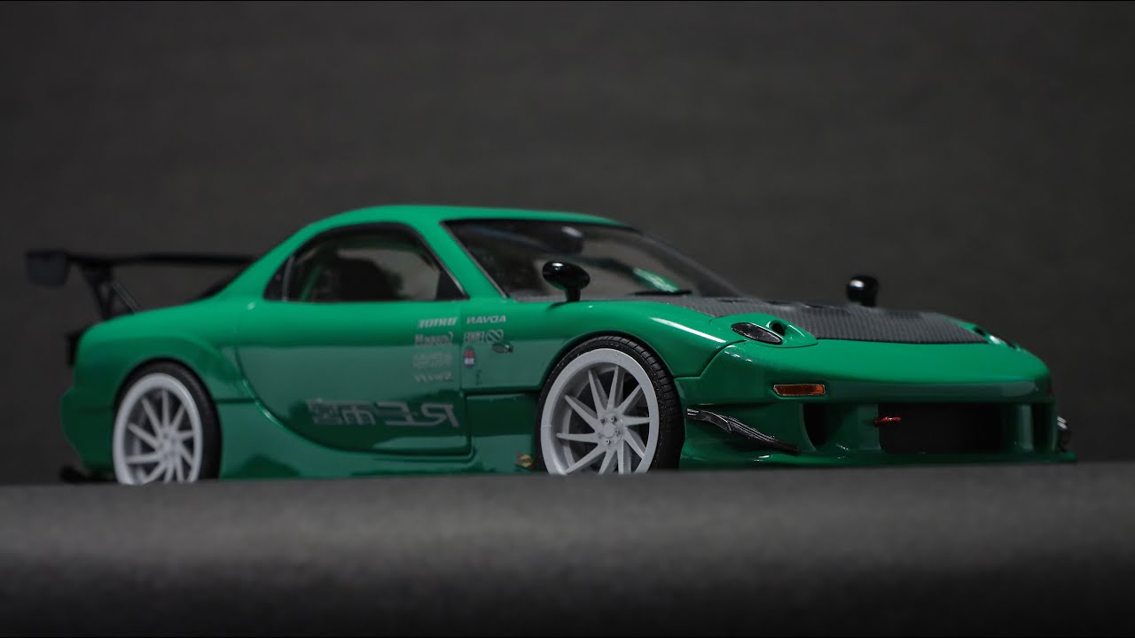 模型時間』 1/24 Aoshima RE雨宮RX-7 full build - YouTube