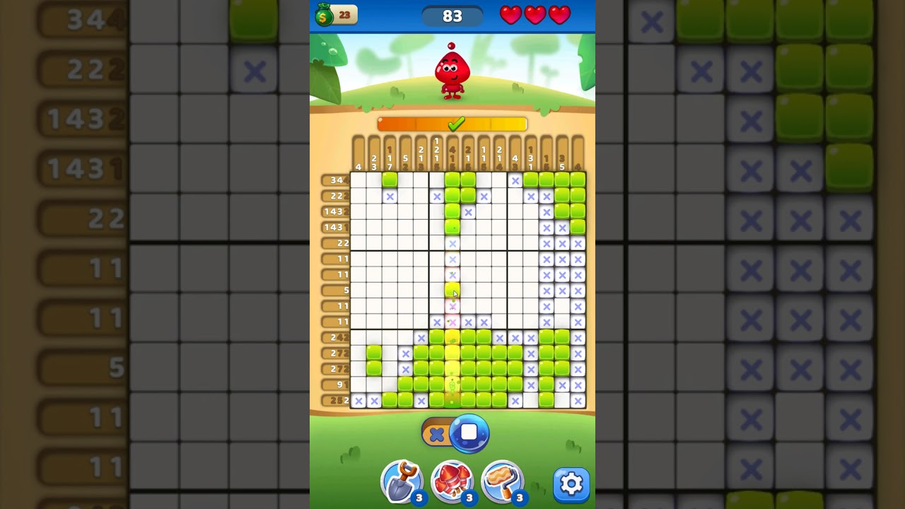 Nono Crossing Picture Nonogram level 83 - YouTube