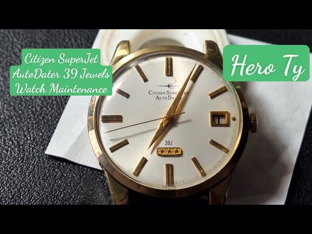 Citizen Super Jet AutoDater 39 Jewles Watch Maintenance - YouTube