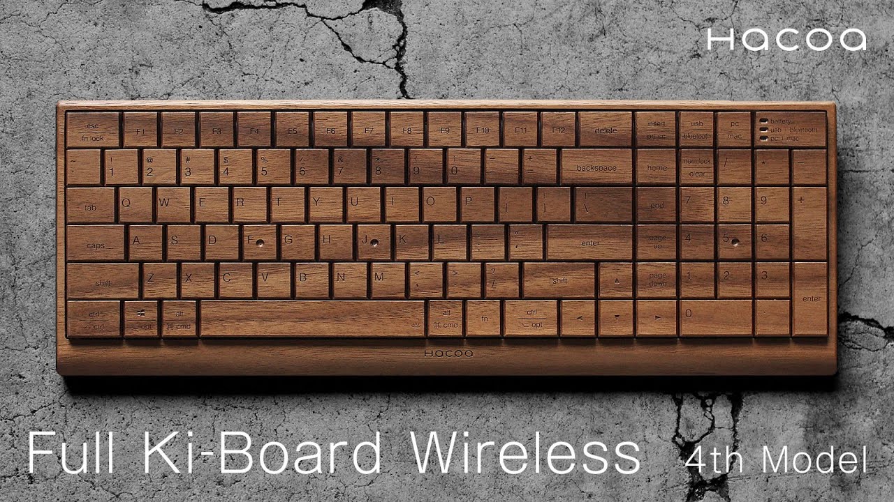 Hacoa】職人が仕上げる、一枚の板から作った贅沢な木製キーボード