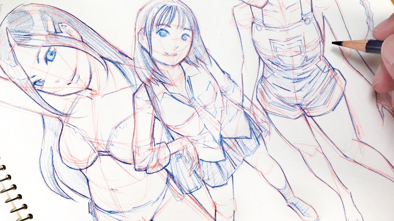 Drawing habits 俯瞰スケッチ - YouTube