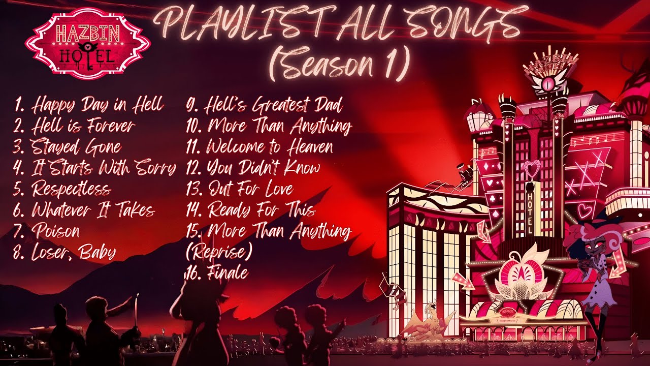 HAZBIN HOTEL PLAYLIST ALL SONGS — SEASON 1 [FULL ALBUM] - YouTube