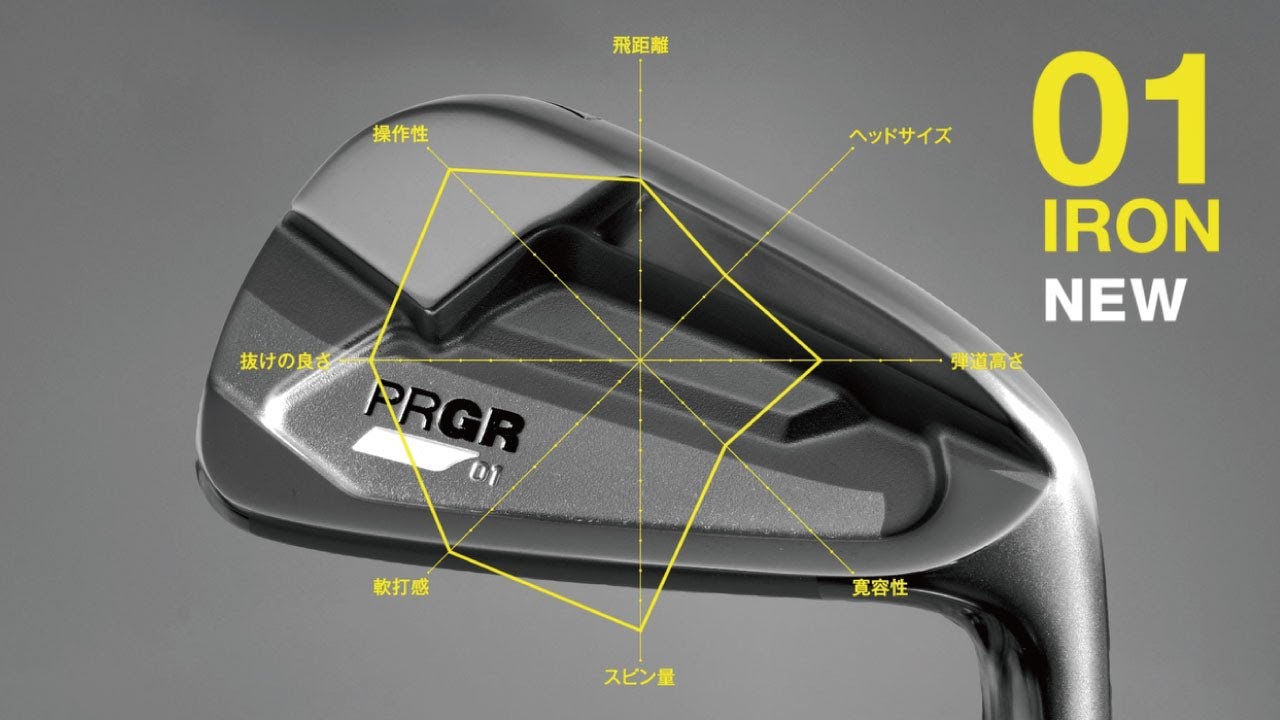 PRGR IRONs】01 アイアン〔#6-PW 5本セット スチール〕〔2023年モデル〕