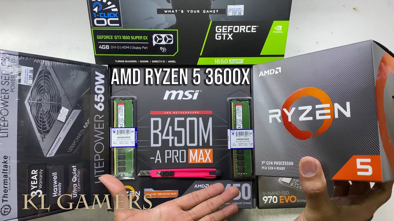 AMD Ryzen 5 3600X msi B450M-A PRO MAX 16GB DDR4 SAMSUNG 970 EVO