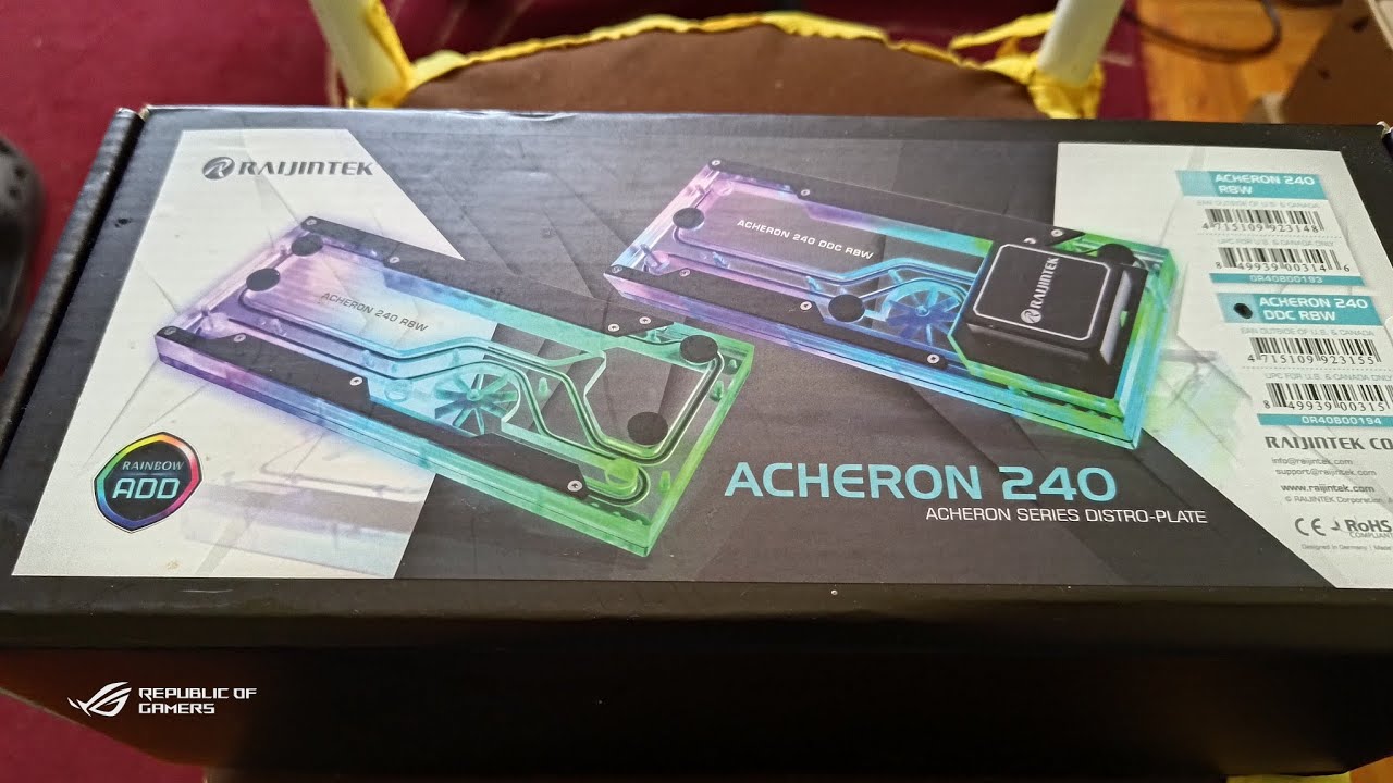 Raijintek acheron 240 RGB distro plate - YouTube