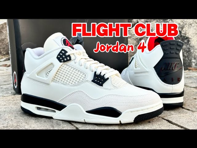 UPCOMING! Jordan 4 Flight Club unboxing review & on foot! So clean