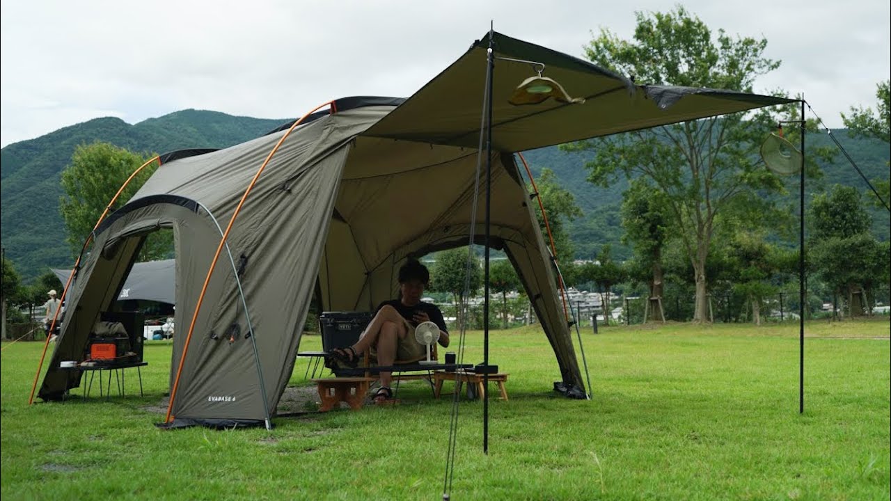 Solo Camp] THE NORTH FACE Evabase 6 3Family Group Camp Vol.16