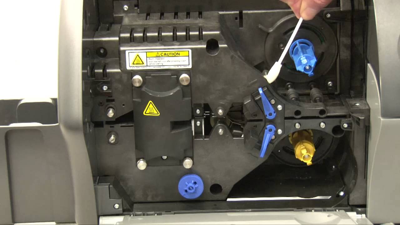 Clean Laminator Media Roller on the Zebra ZXP Printer - YouTube