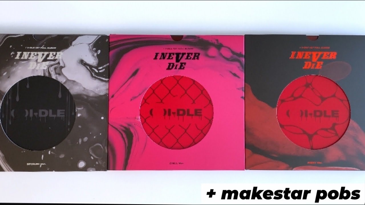 G)I-DLE I Never Die Unboxing 🖤💋 1st Full Album all 3 versions