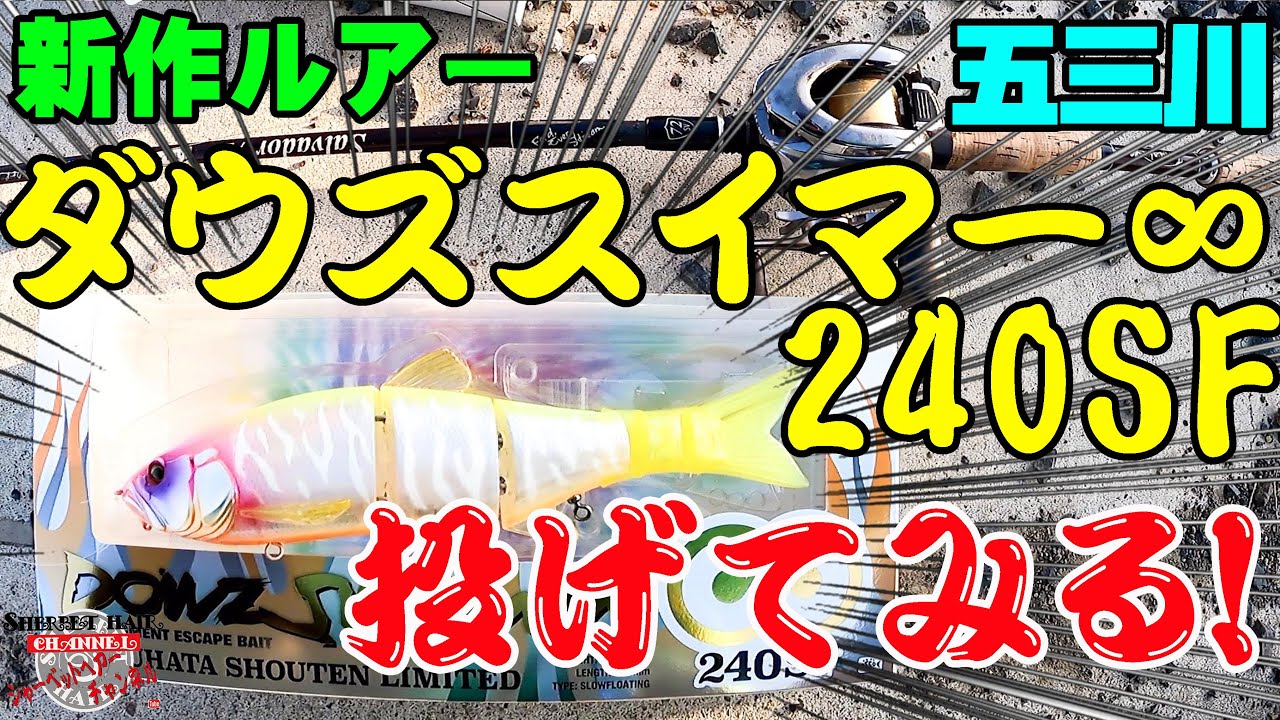 新作ルアー、ダウズスイマー∞240SFが超気になったので五三川で投げ