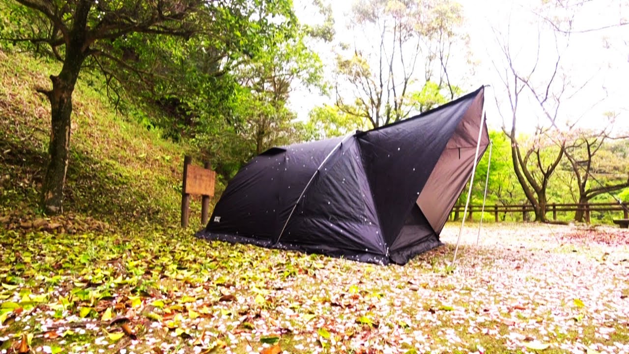 V2セール告知あり】ユウカズロウテントV2ブラックで手抜きソロキャンプ