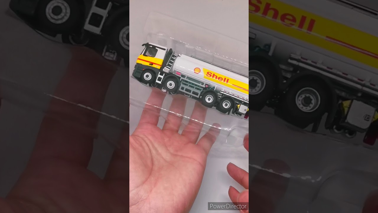 Tiny 1:76 Shell Oil Tanker Truck Mercedes Benz Antos - YouTube