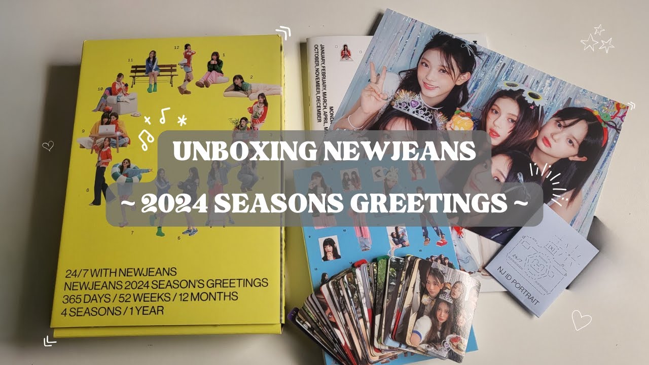 UNBOXING NEWJEANS 2024 SEASONS GREETINGS // 52 photocards??? - YouTube