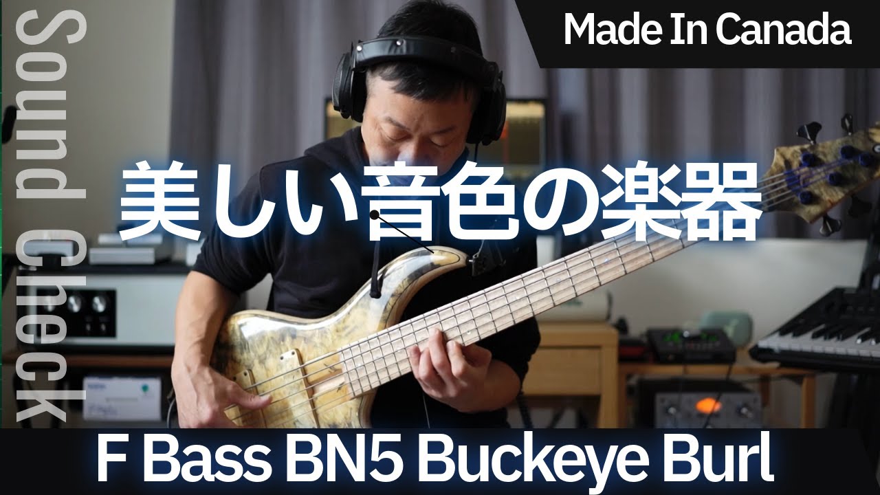 Supreme Beauty] F Bass BN5 Buckeye Burl: A jewel-like 5-string