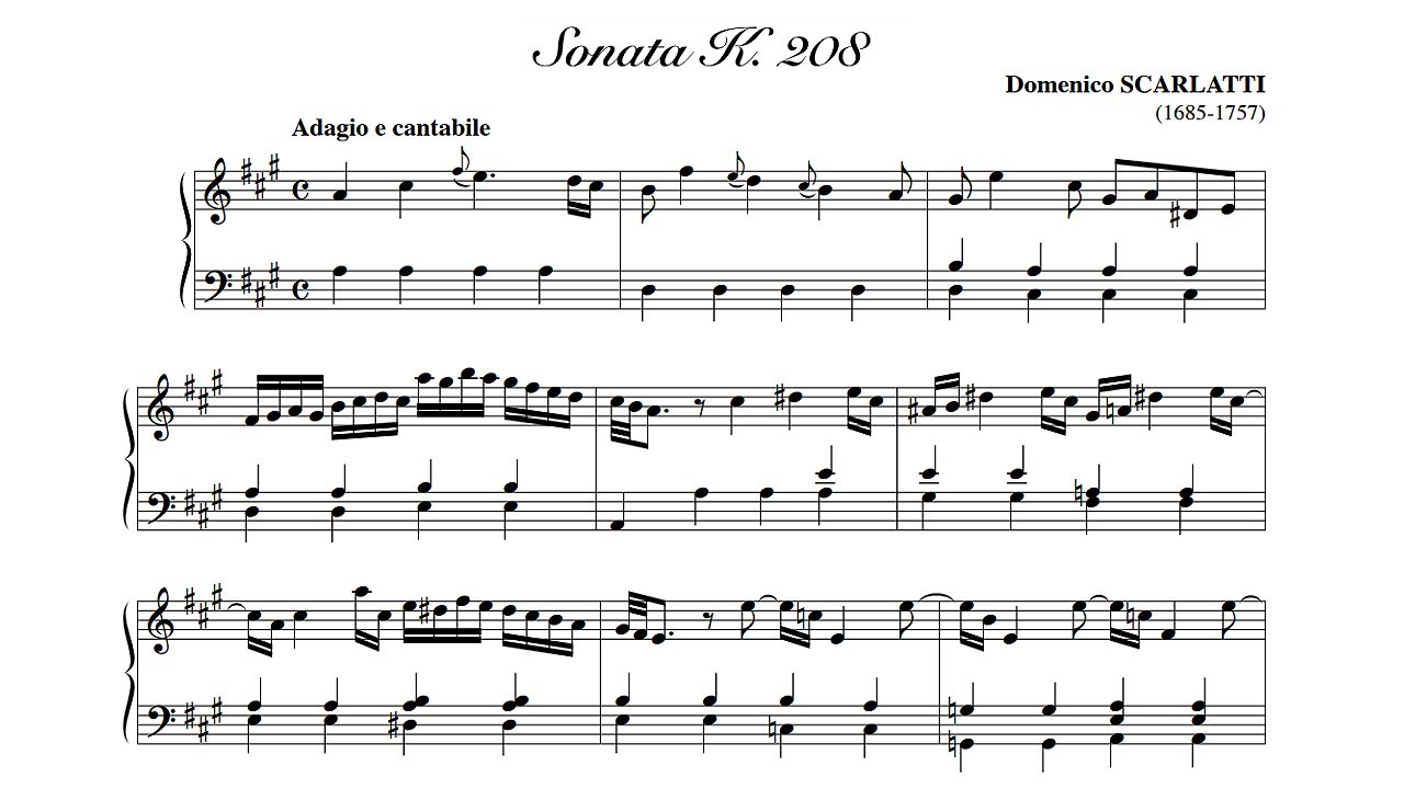 Scarlatti: Keyboard Sonata in A major K. 208 - Ralph Kirkpatrick