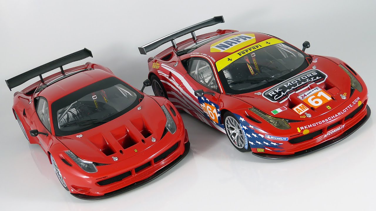 1:18 Hot Wheels Elite Ferrari 458 Italia GT2 - duet - YouTube