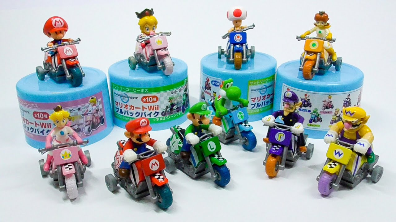 マリオカートWii プルバックバイク 全10種 Mario Kart Wii Pull Back