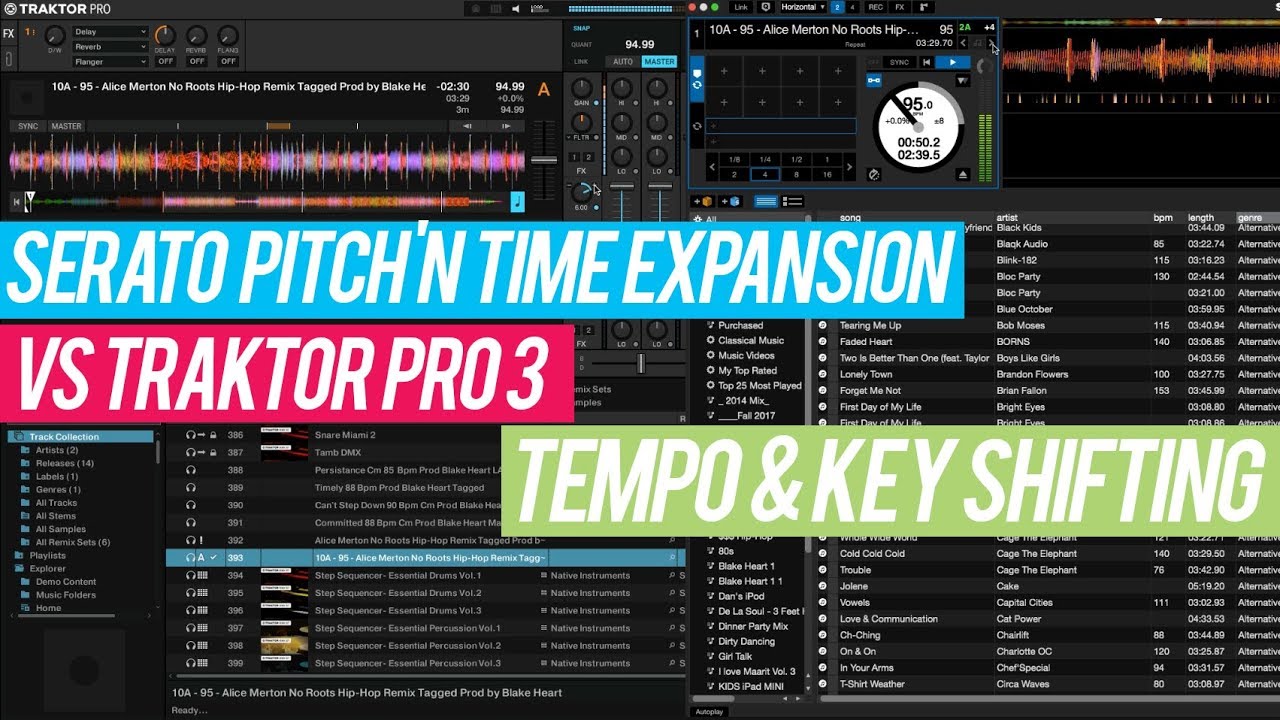 Traktor Pro 3 vs Serato DJ Pitch 'n Time | Tempo and Key Shifting