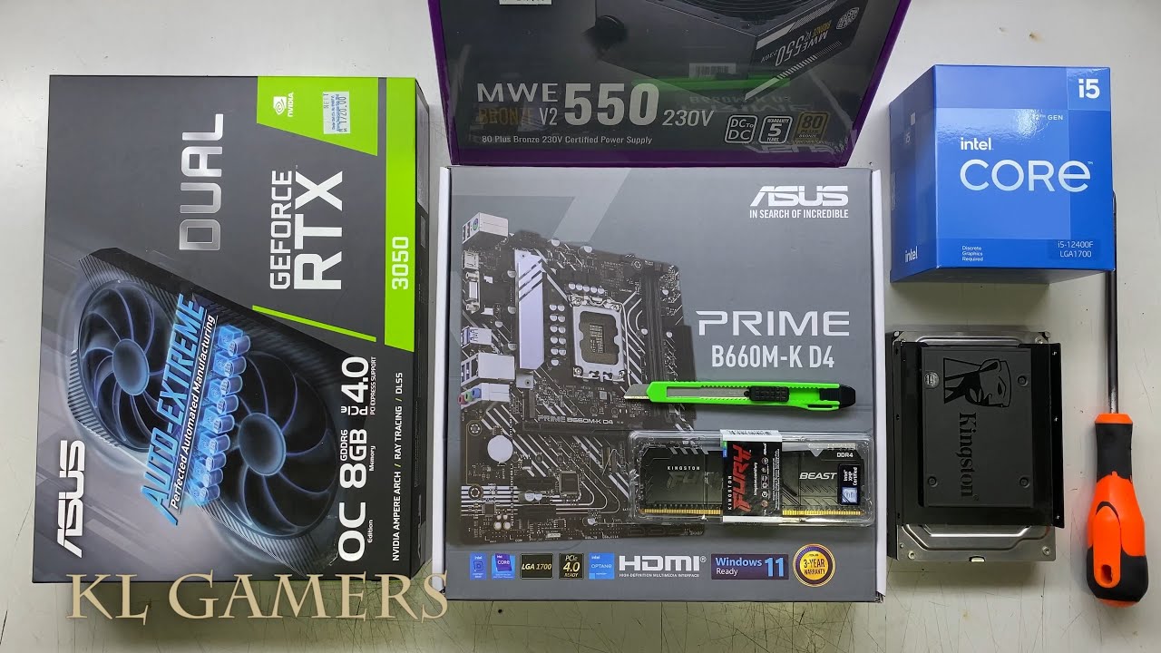 intel Core i5 12400F ASUS PRIME H610M-E D4 ZOTAC RTX3060 Gaming PC